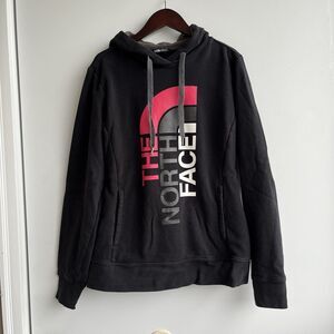 THE NORTH FACE Women’s Trivert Logo Hoodie, Black/Pink- Size Medium